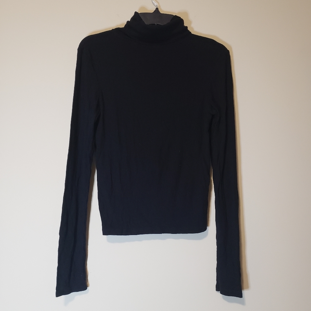 Divided Ribbed Turtleneck